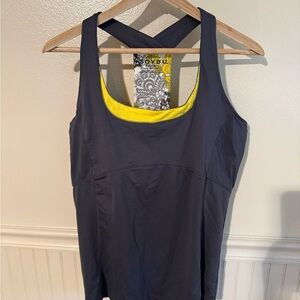 Gray and Yellow Athletic Tank Top